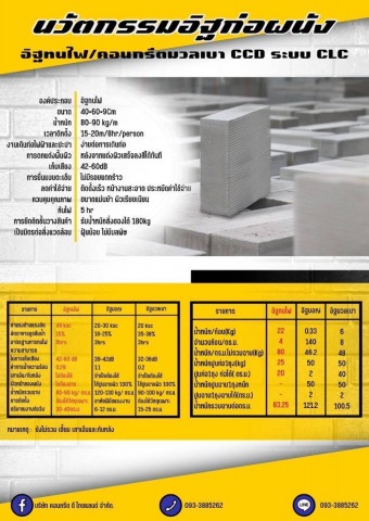 จำหน่ายอิฐมวลเบาทนไฟ